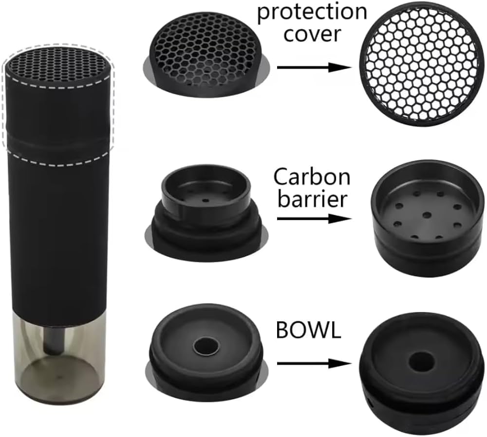 Premium Portable Modern Hookah – Compact Design with Silicone Hose & Heat Management System 🚘💨