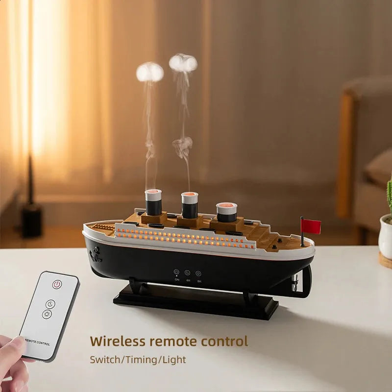 Titanic Ship Shaped LED Humidifier with Wireless Remote Control 🚢