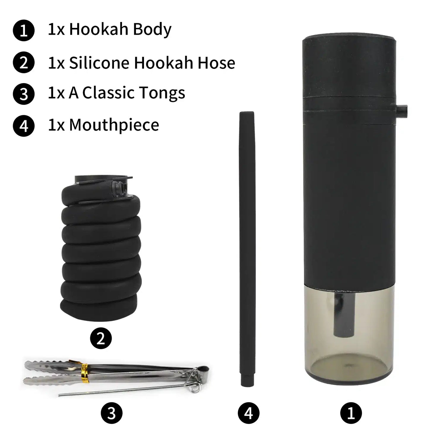 Premium Portable Modern Hookah – Compact Design with Silicone Hose & Heat Management System 🚘💨