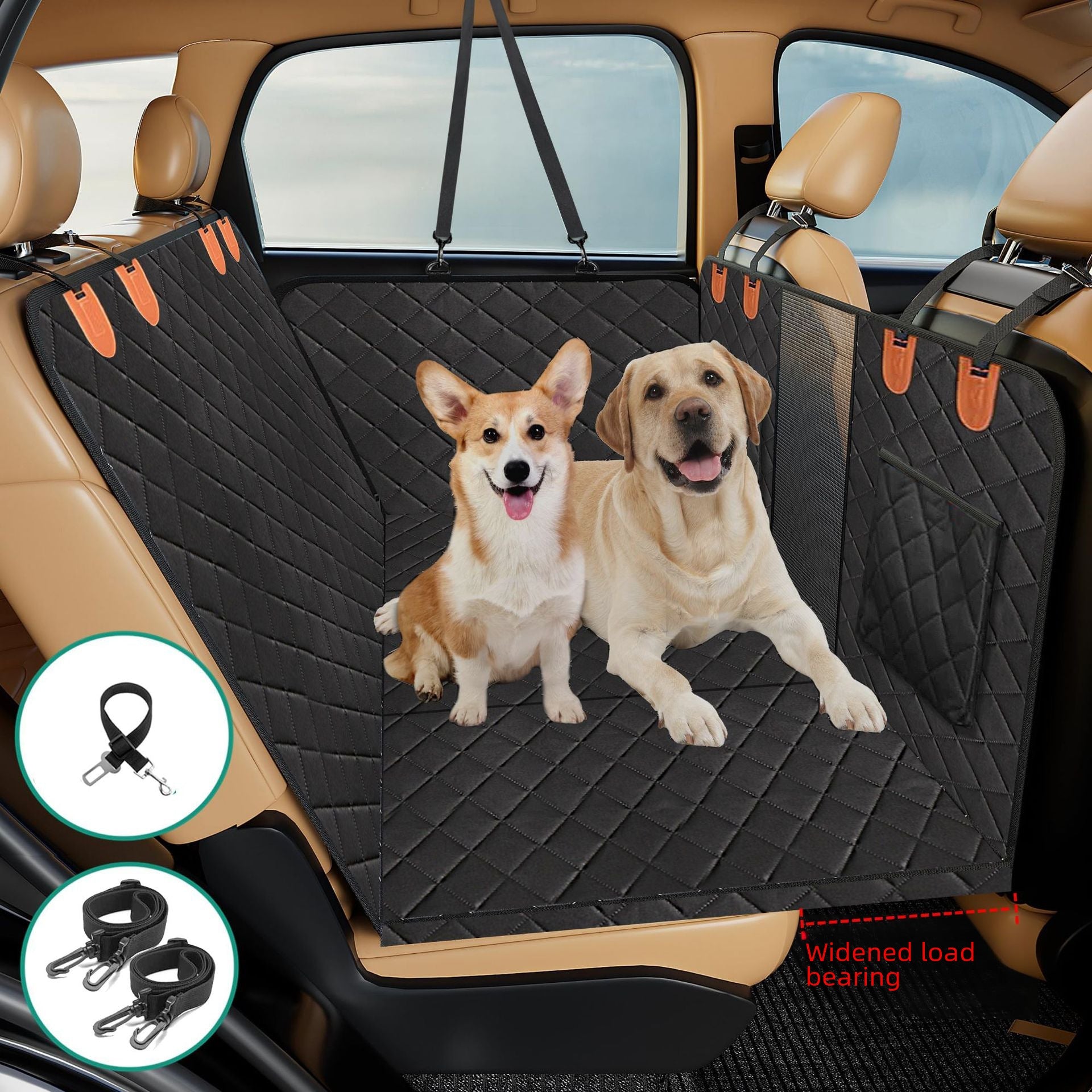 Load-bearing Lengthened Car Seat Cover Car Pet Mat Dog Hammock Dog Back Seat Extension