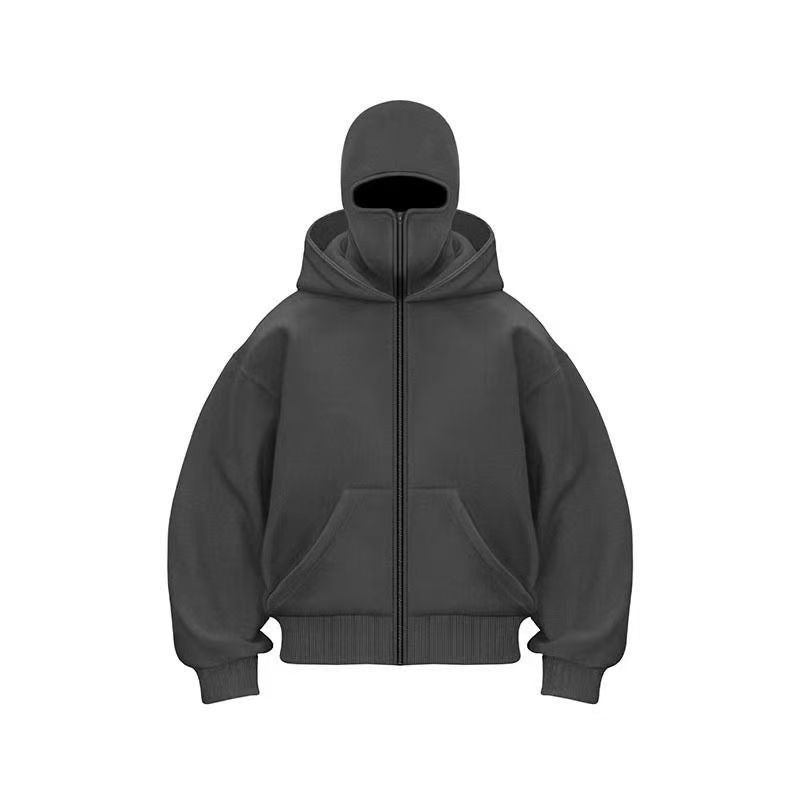 Popular Foreign Trade Plain Hooded Men's Sweatshirt Zipper Jacket Double Hood Unisex Spring Autumn Winter Sweatshirt For Men