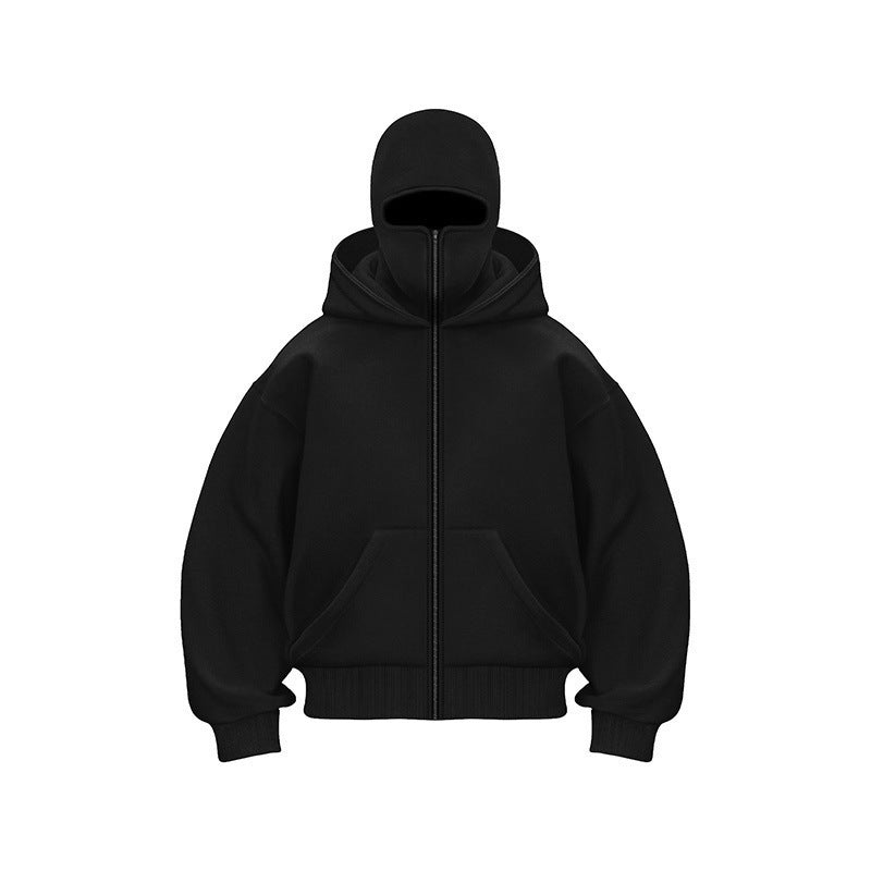 Popular Foreign Trade Plain Hooded Men's Sweatshirt Zipper Jacket Double Hood Unisex Spring Autumn Winter Sweatshirt For Men